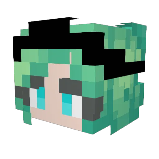 xOYukiOx Minecraft avatar head, 3D render