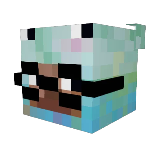xObxto Minecraft avatar head, 3D render