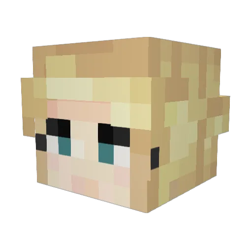 xOfficialJulia Minecraft avatar head, 3D render
