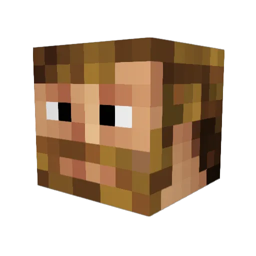 xOrdinaryMan Minecraft avatar head, 3D render