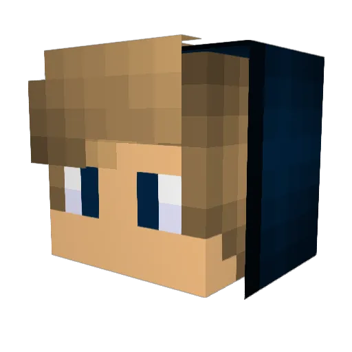 xOvvOx Minecraft avatar head, 3D render