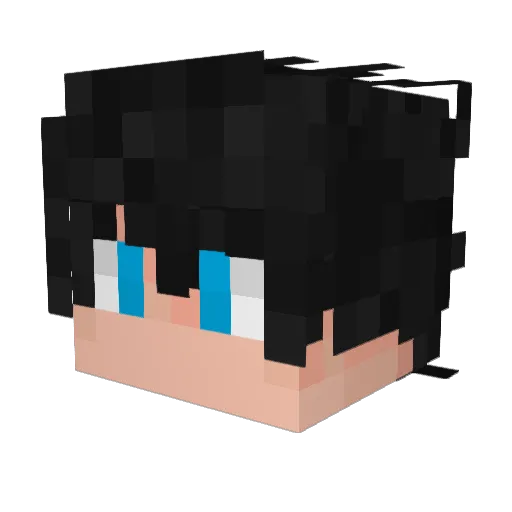 xPEPP4 Minecraft avatar head, 3D render