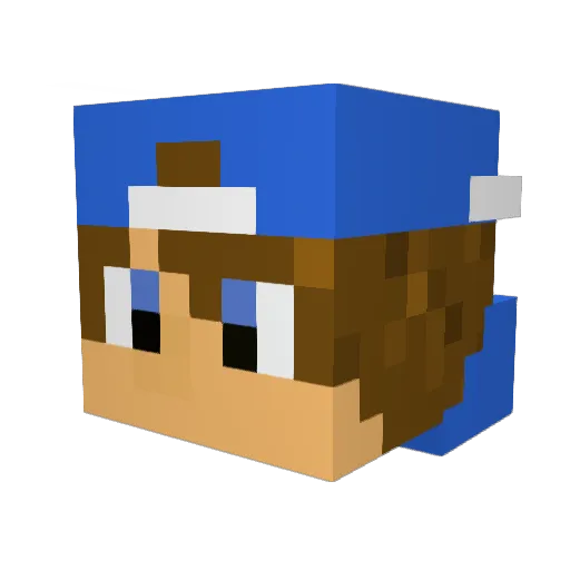 xPGamesPT Minecraft avatar head, 3D render