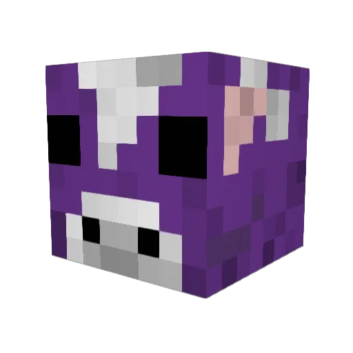xPURPx Minecraft avatar head, 3D render