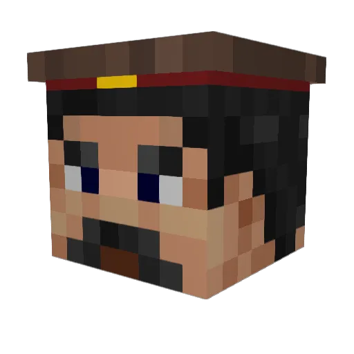 xPabix Minecraft avatar head, 3D render