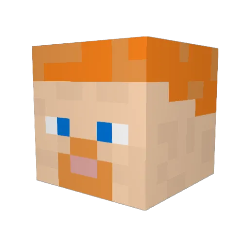 xPaddox Minecraft avatar head, 3D render