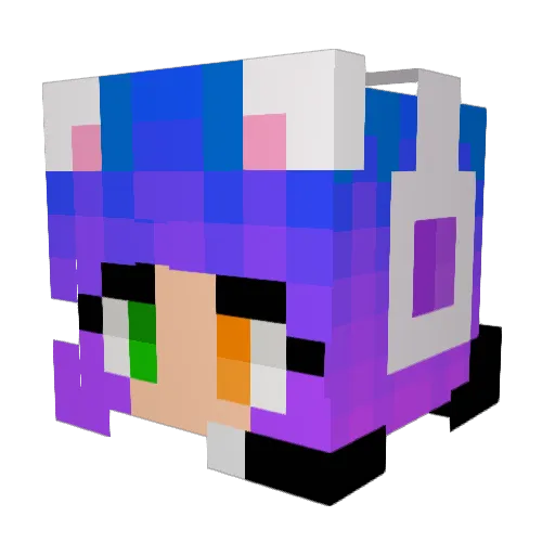 xPara19 Minecraft avatar head, 3D render