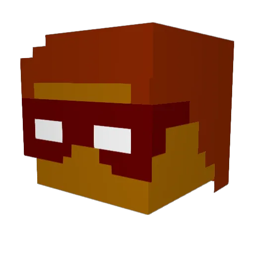 xParad0x Minecraft avatar head, 3D render