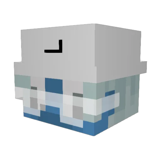 xPariNg Minecraft avatar head, 3D render