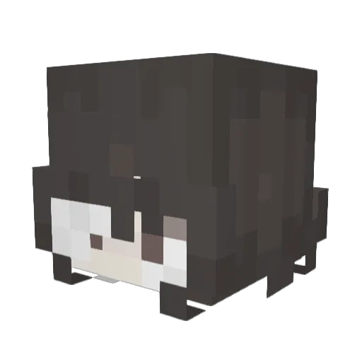 xPastapizza Minecraft avatar head, 3D render
