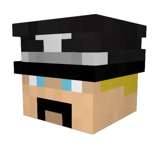 xPatik0 Minecraft avatar head, 3D render