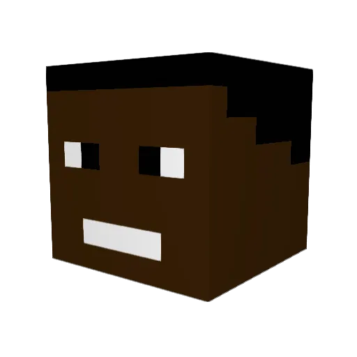 xPatton Minecraft avatar head, 3D render