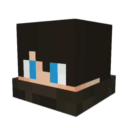 xPdGd Minecraft avatar head, 3D render