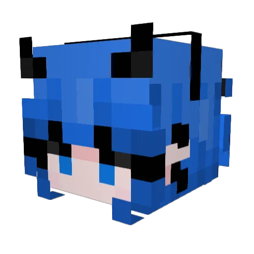 xPeacheees Minecraft avatar head, 3D render