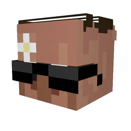 xPeachesx Minecraft avatar head, 3D render