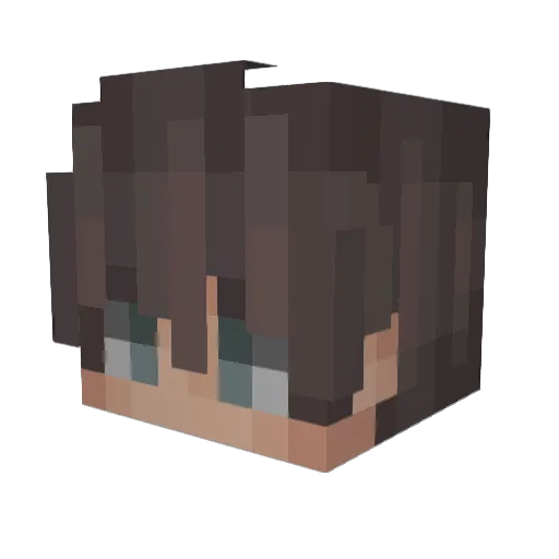xPeaten Minecraft avatar head, 3D render
