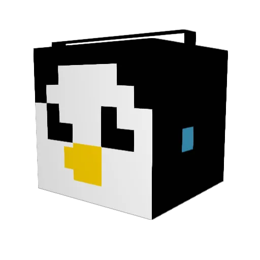 xPenguinFades Minecraft avatar head, 3D render