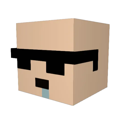 xPeter10 Minecraft avatar head, 3D render