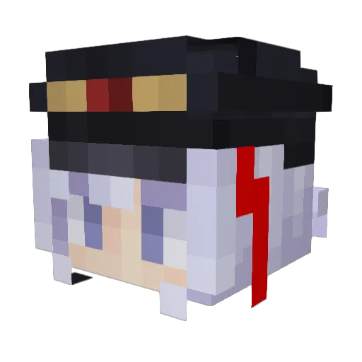 xPhloem Minecraft avatar head, 3D render