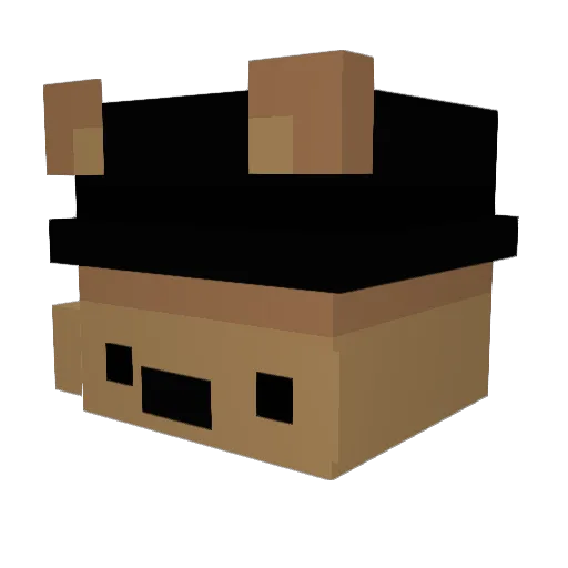 xPiesel_ Minecraft avatar head, 3D render