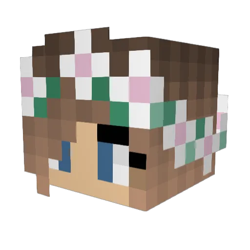 xPiggii_ Minecraft avatar head, 3D render