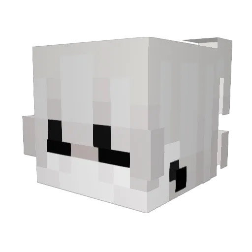 xPikvS_ Minecraft avatar head, 3D render