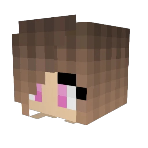 xPinky16x Minecraft avatar head, 3D render