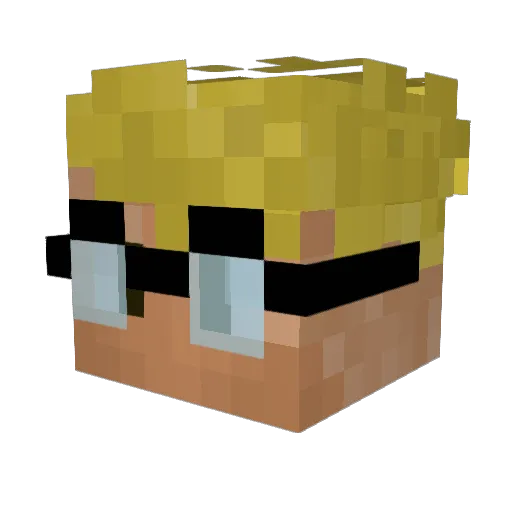 xPlonqr_ Minecraft avatar head, 3D render