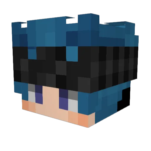 xPlox Minecraft avatar head, 3D render