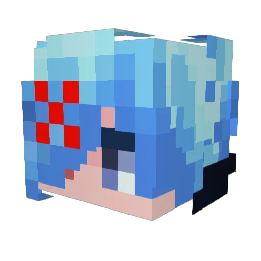 xPoint_30 Minecraft avatar head, 3D render