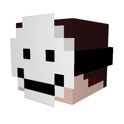 xPrinceBlacki Minecraft avatar head, 3D render