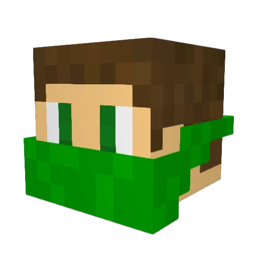 xPummix Minecraft avatar head, 3D render