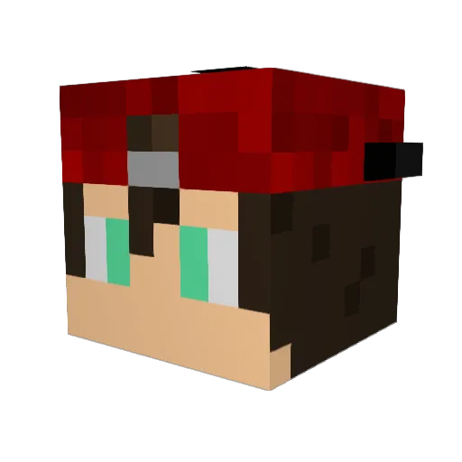 xPunkis Minecraft avatar head, 3D render