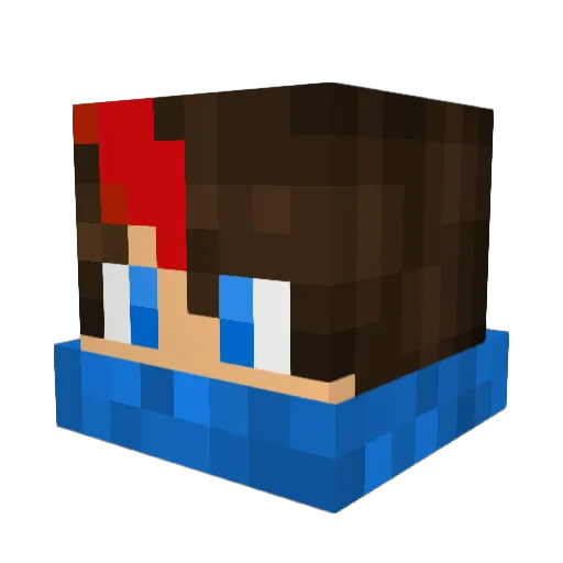 xPyrotechnicx Minecraft avatar head, 3D render