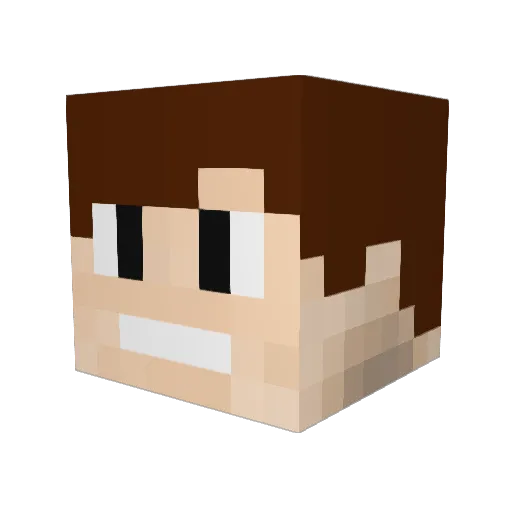xQuba Minecraft avatar head, 3D render
