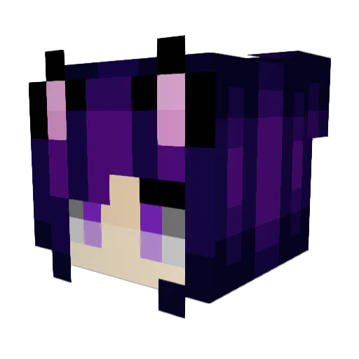 xQuedas Minecraft avatar head, 3D render