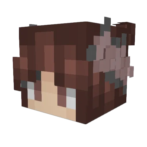 xQueenPerse Minecraft avatar head, 3D render
