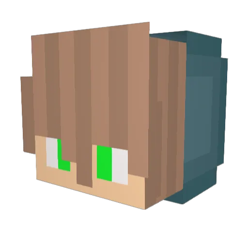 xQuickClientx Minecraft avatar head, 3D render