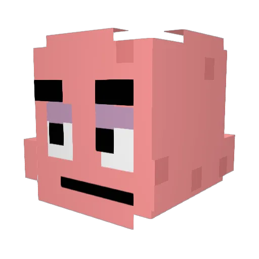 xR0dz_ Minecraft avatar head, 3D render