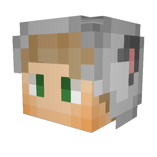 xR3alx Minecraft avatar head, 3D render