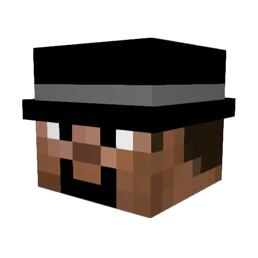 xRUMCAJSxX Minecraft avatar head, 3D render