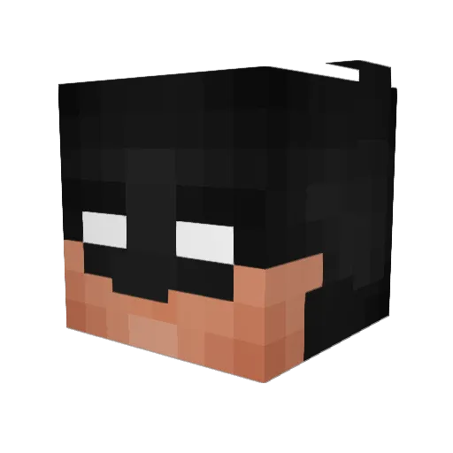 xRWo Minecraft avatar head, 3D render