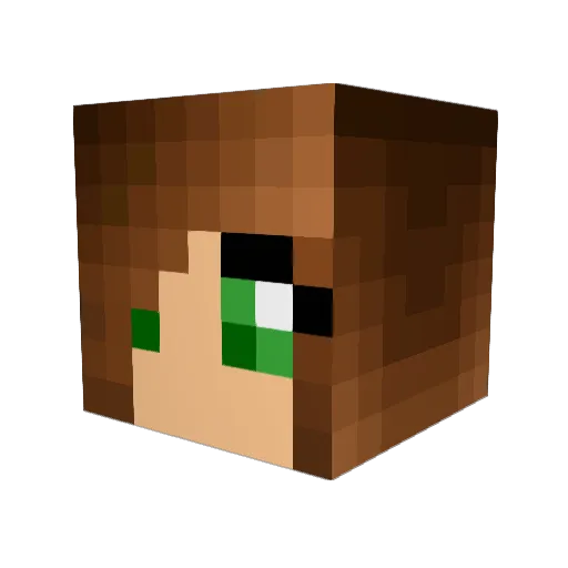 xRagazza Minecraft avatar head, 3D render