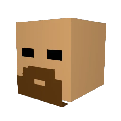 xRahal Minecraft avatar head, 3D render