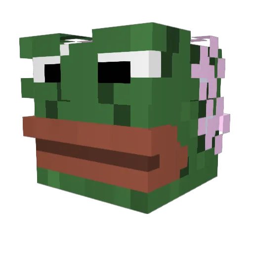 xRakoo Minecraft avatar head, 3D render