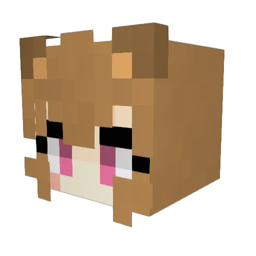 xRaphtalia Minecraft avatar head, 3D render