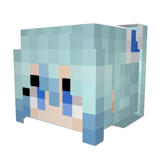 xRavenKuri Minecraft avatar head, 3D render