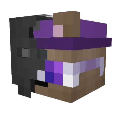 xRavity Minecraft avatar head, 3D render