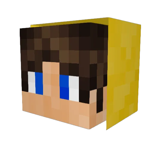 xRawzyPvP Minecraft avatar head, 3D render