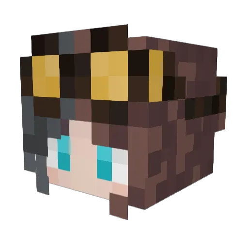 xReRe Minecraft avatar head, 3D render